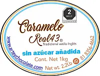 Caramelo FIRME CASI sin azucar marca Real 43 Etiqueta caramelo FIRME casi sin azucra marca real 43