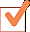 Checkmark sola Naranja MINI 30x