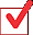 Checkmark sola ROJA 30x