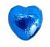 Papelito de aluminio azul en forma de corazon 50x