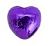 Papelito de aluminio morado en forma de corazon 50x