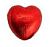Papelito de aluminio rojo en forma de corazon 50x