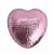 Papelito de aluminio rosa en forma de corazon 50x